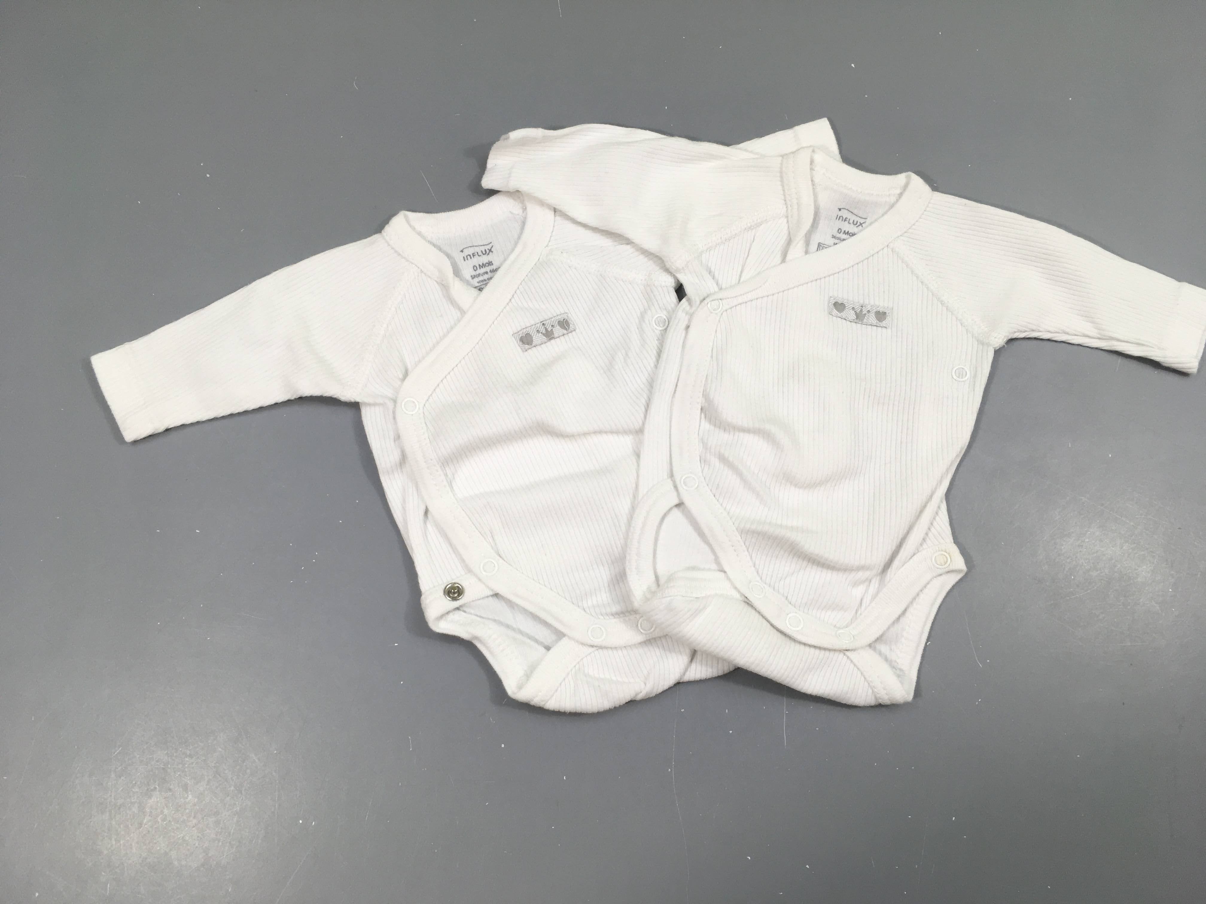 2 Bodies m.l croisés côtes blanc