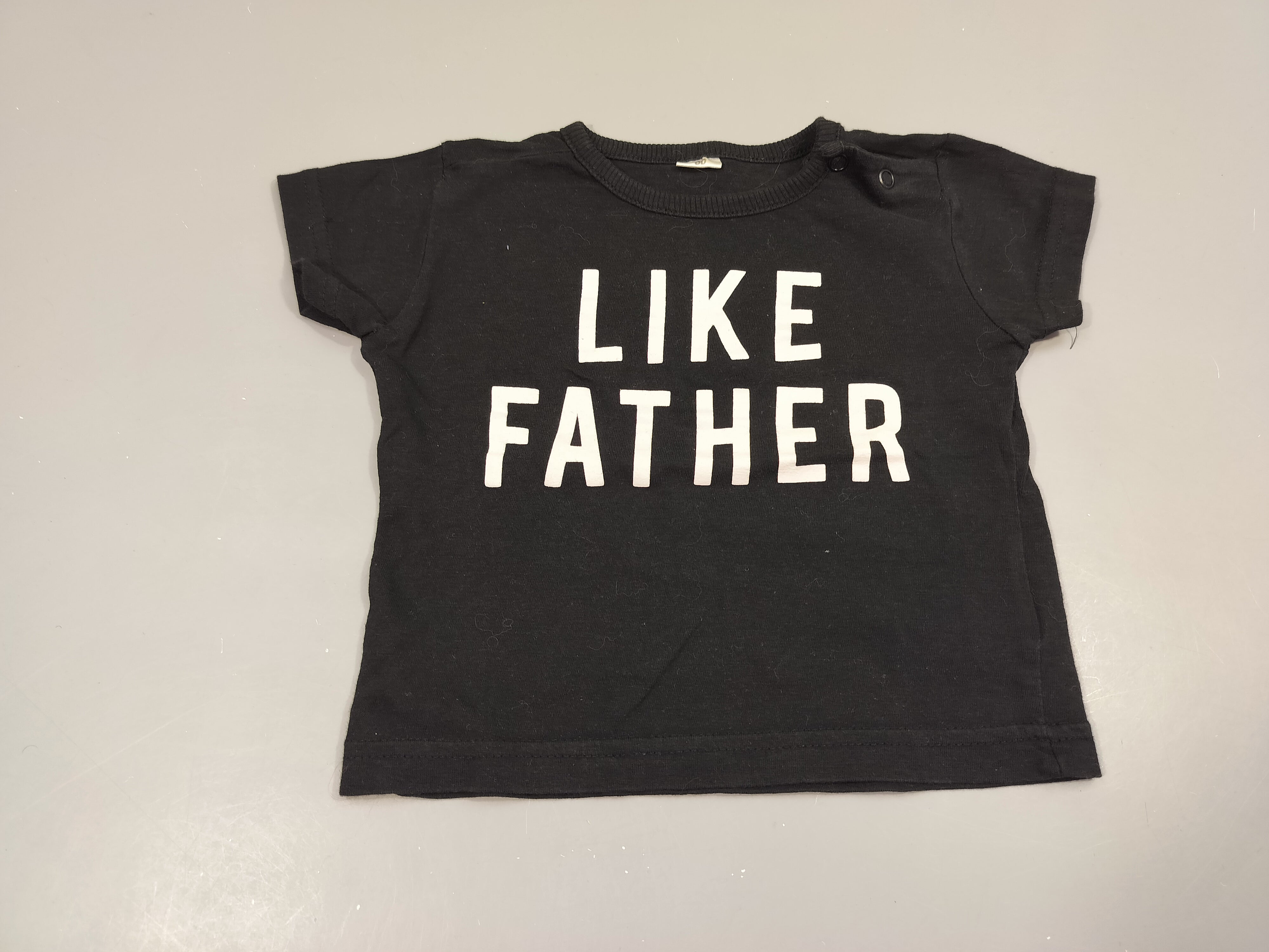 T-shirt m.c jersey noir inscription blanche 