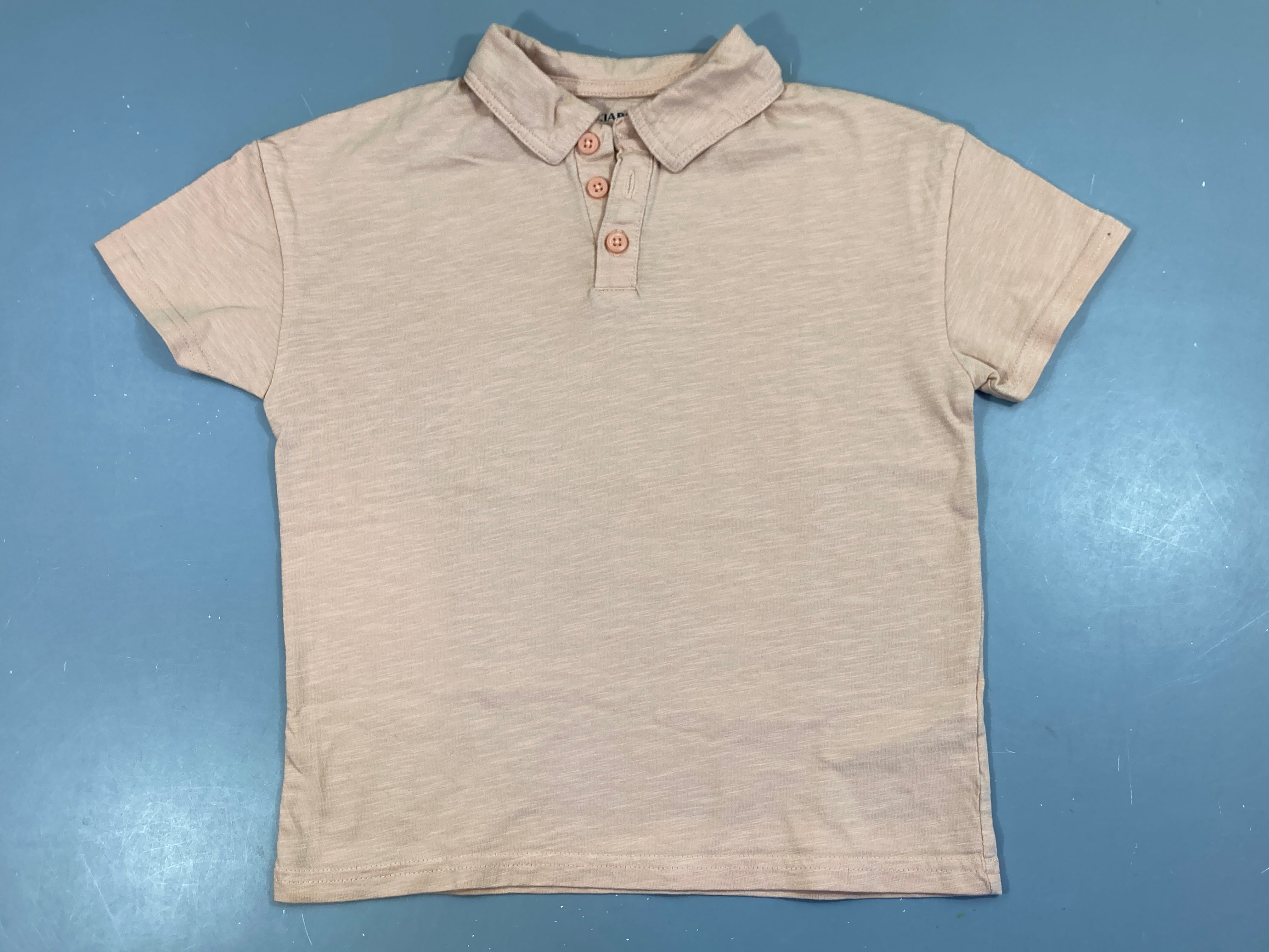 Polo m.c jersey rose flammé
