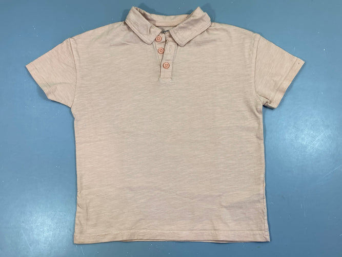 Polo m.c jersey rose flammé, moins cher chez Petit Kiwi