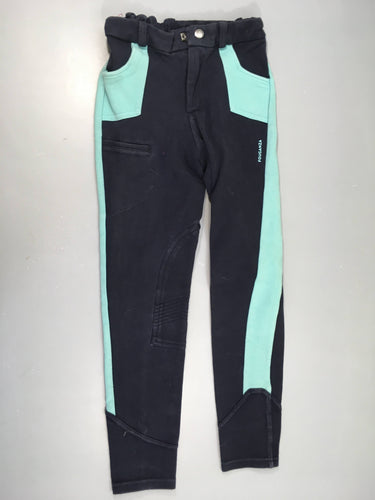 Pantalon d'équitation bleu-turquoise Fouganza bouloché, moins cher chez Petit Kiwi