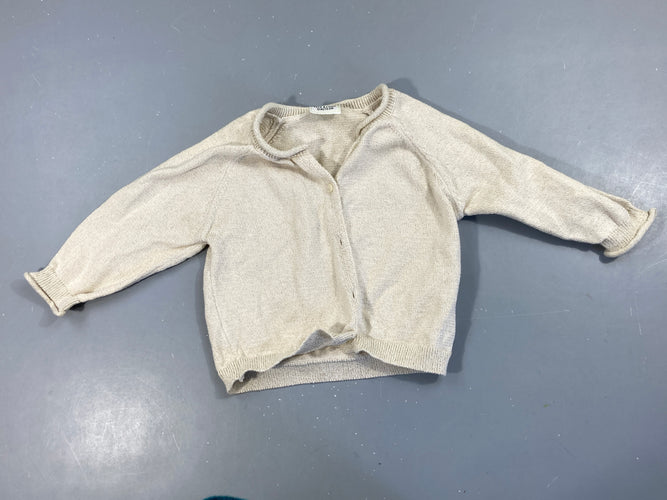 Gilet beige irisé, moins cher chez Petit Kiwi