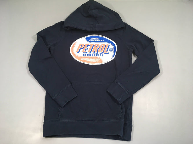 Sweat à capuche bleu foncé Petrol, moins cher chez Petit Kiwi