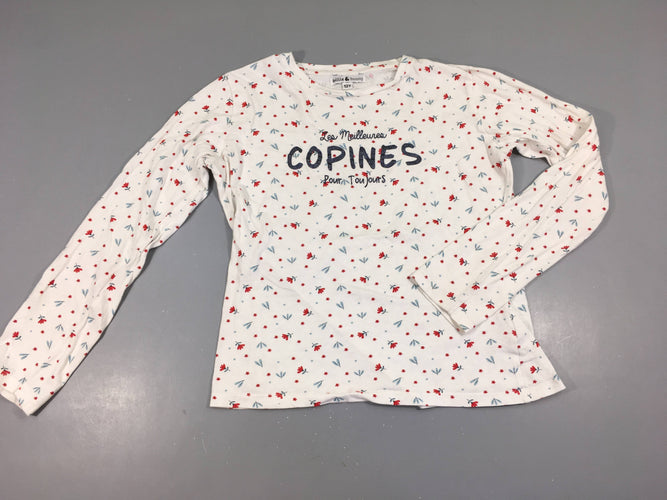 T-shirt m.l blanc Copines, moins cher chez Petit Kiwi