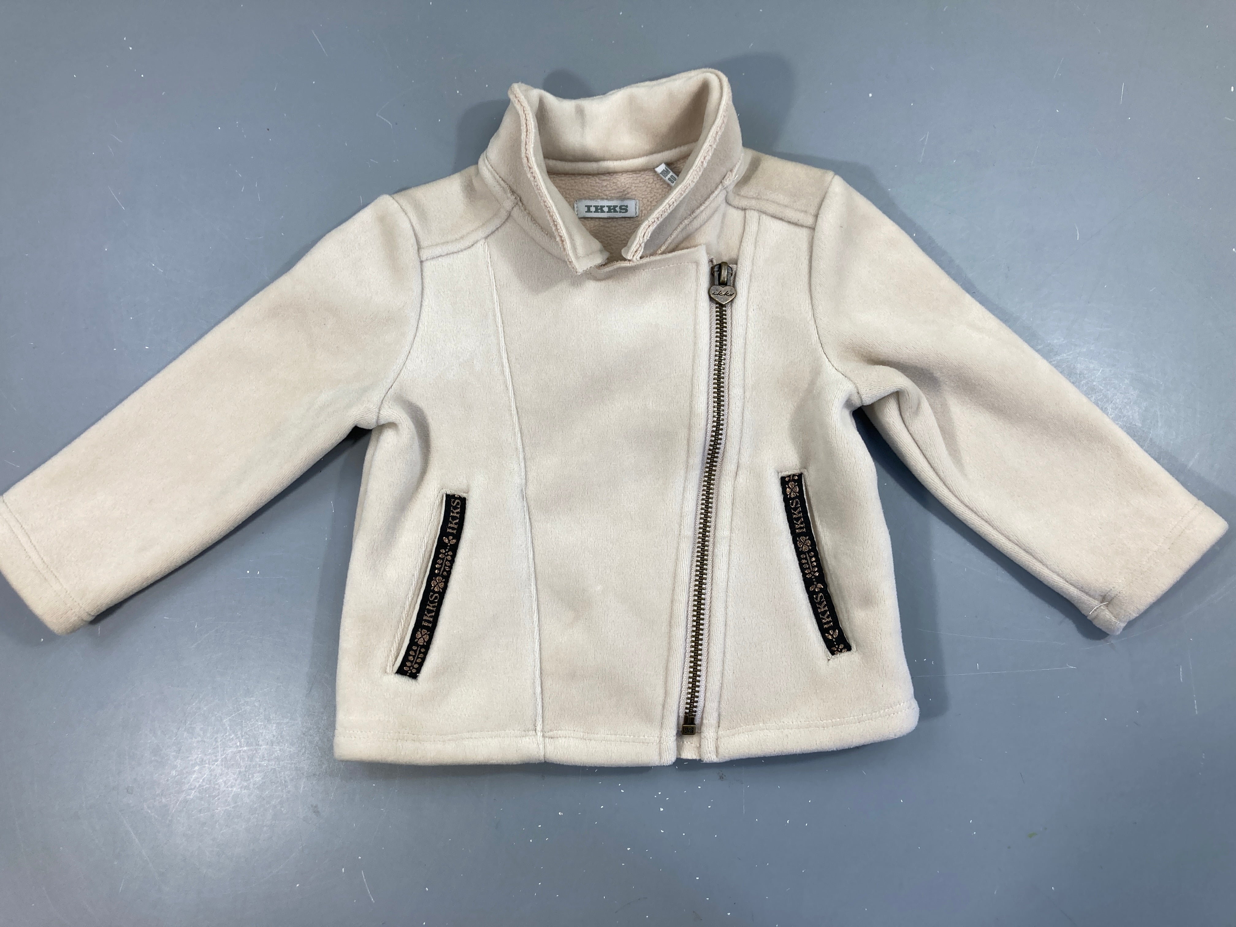 Gilet-veste velours/polar beige