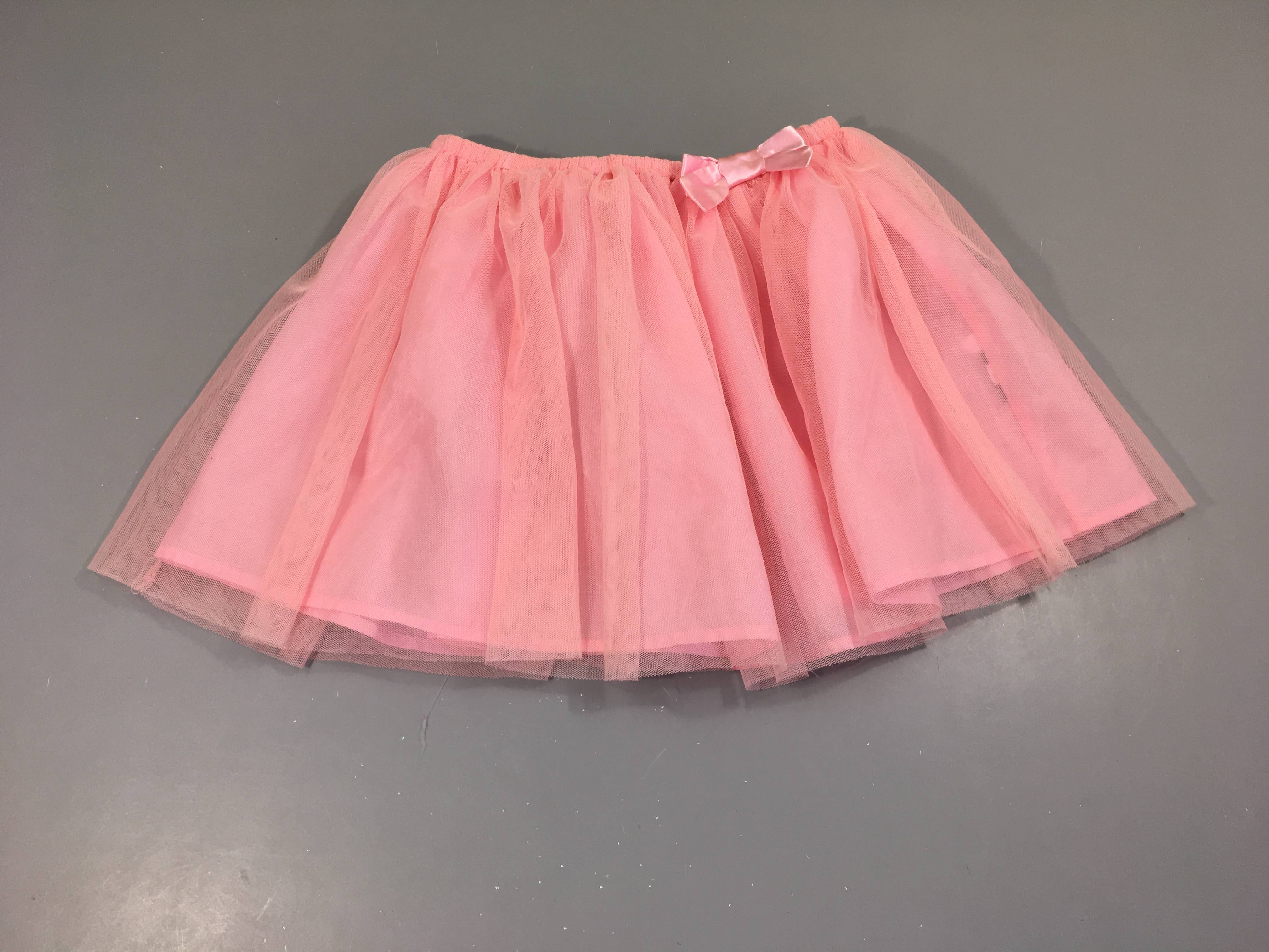 Jupe tulle rose noeud