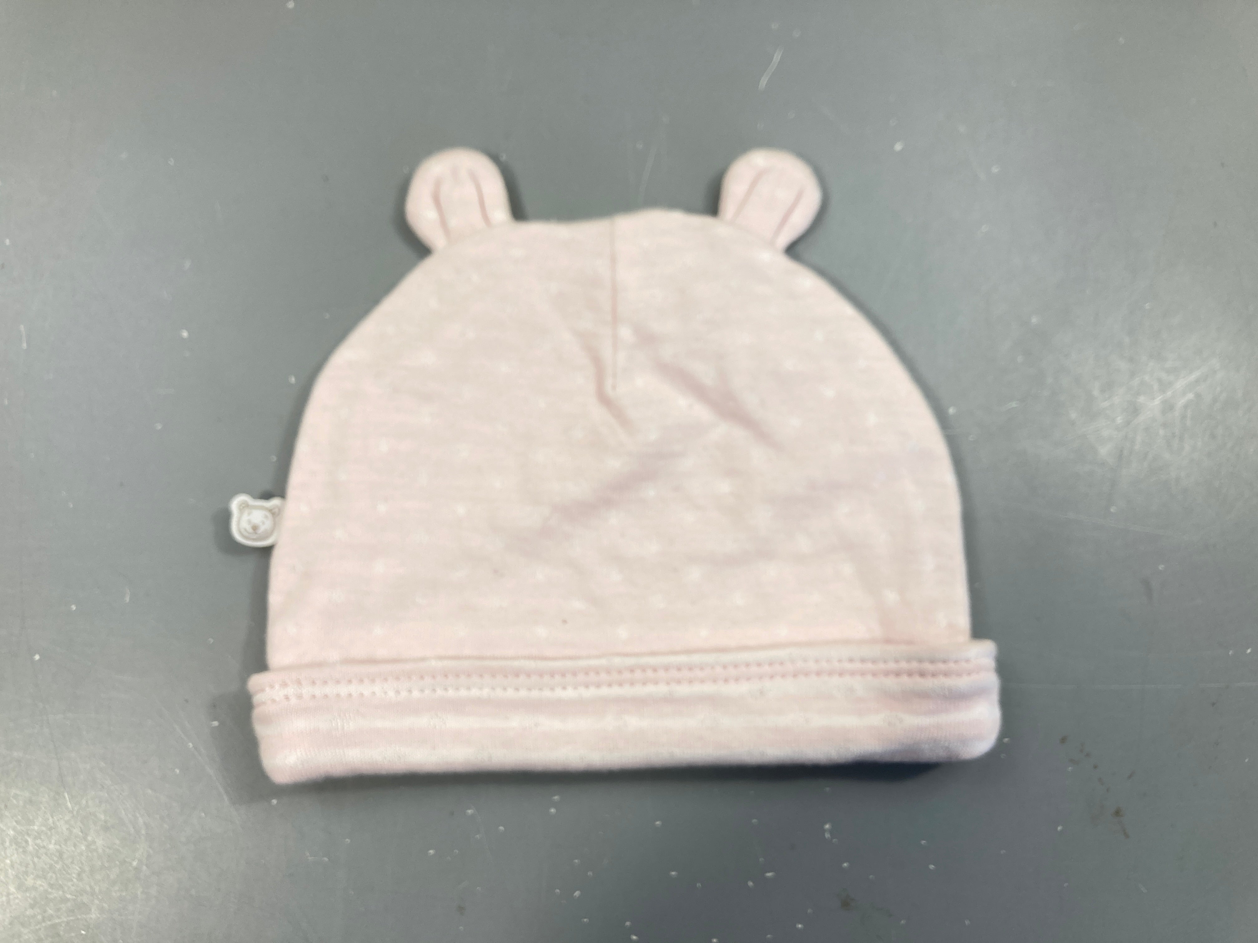 Bonnet jersey rose pois