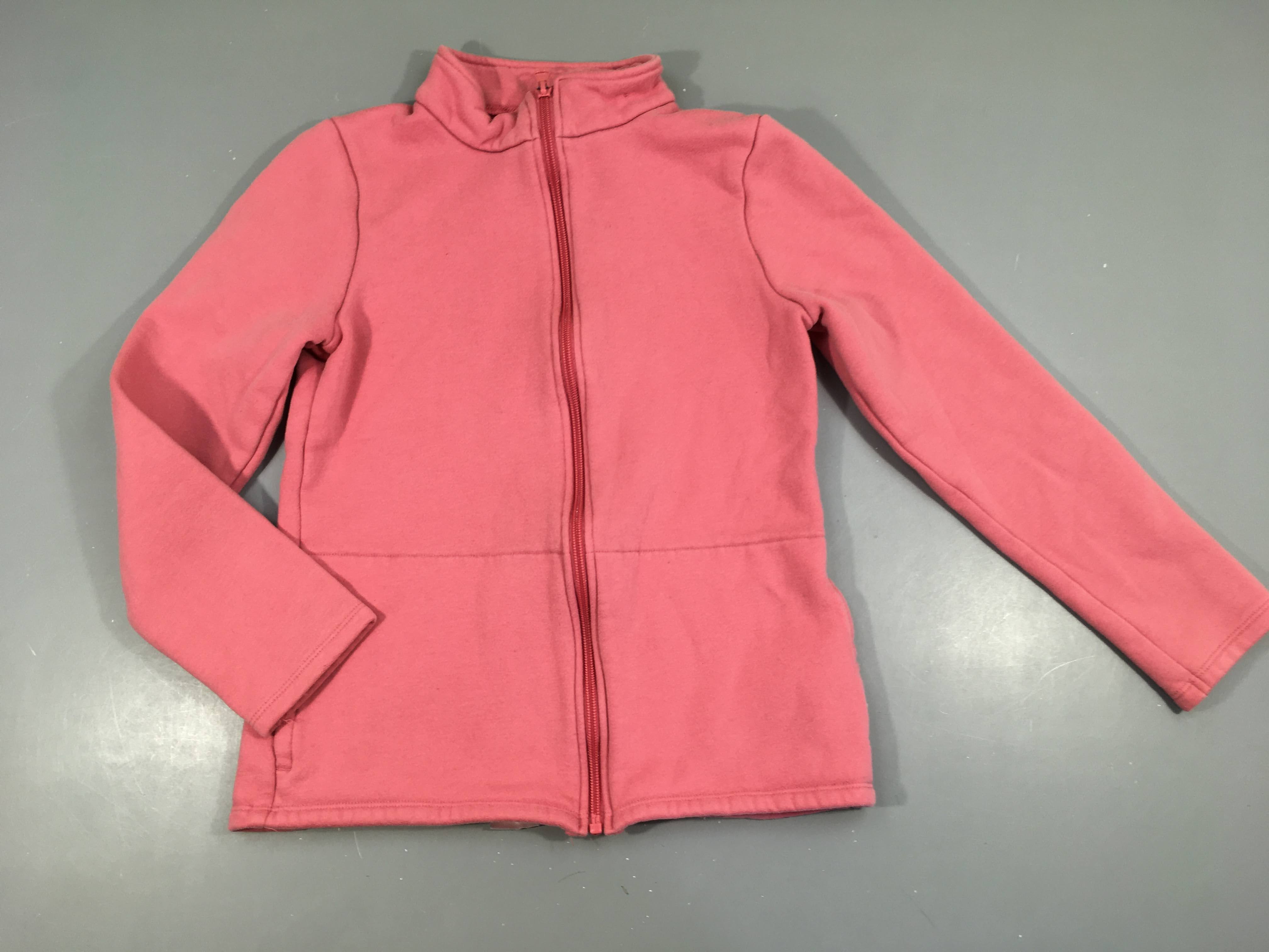 Sweat zippé rose Légèrement bouloché