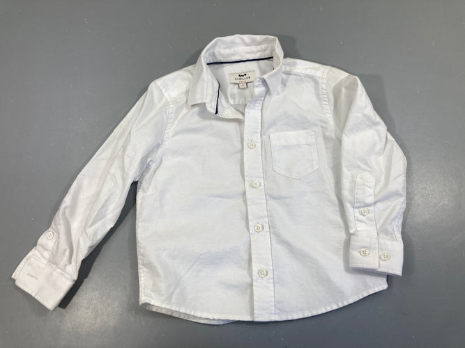 Chemise m.l blanche, moins cher chez Petit Kiwi