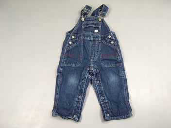 Salopette en jean pressions entre-jambes