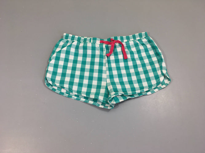 Short à carreaux blanc-vert, moins cher chez Petit Kiwi