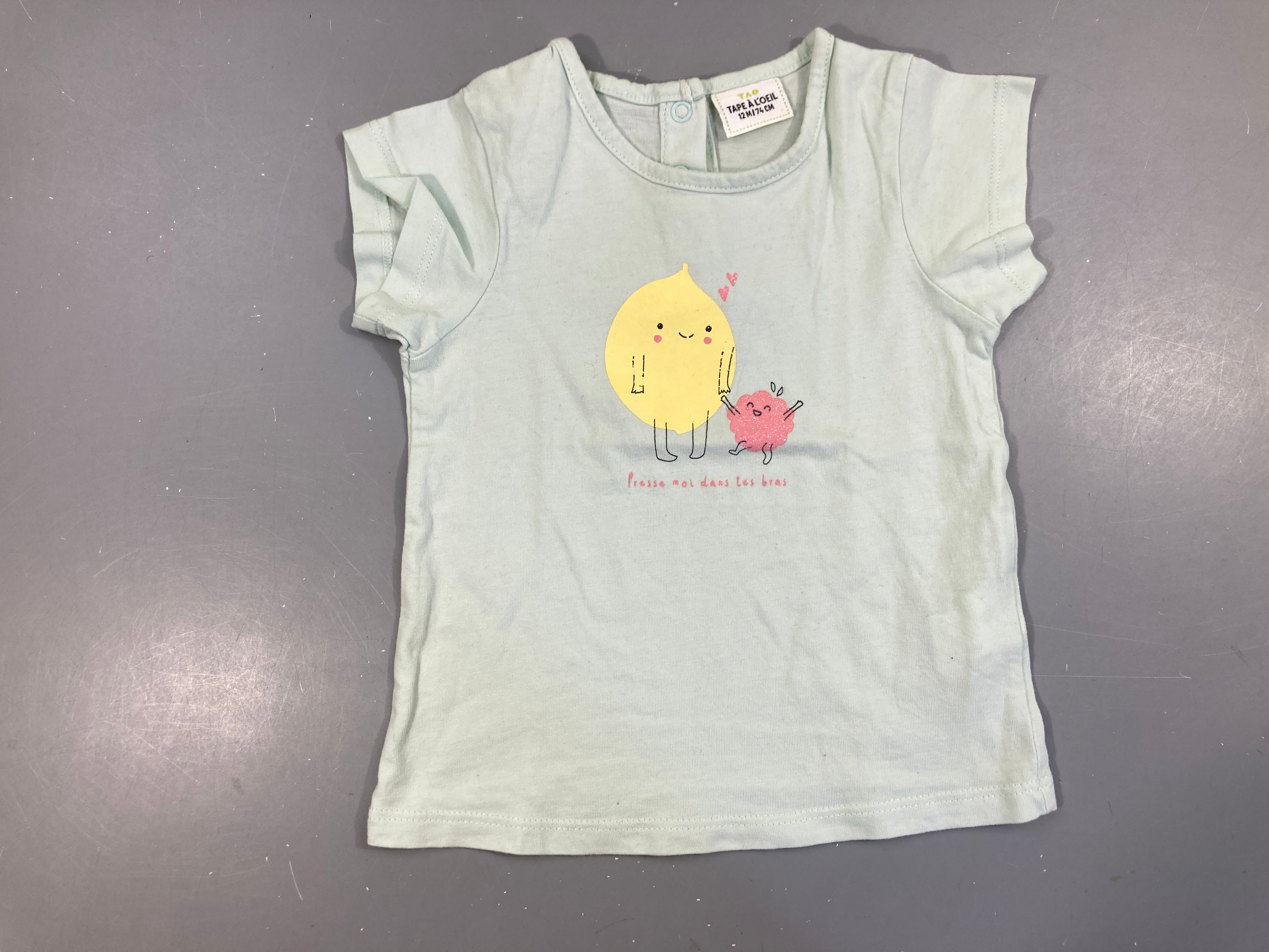 T-shirt m.c bleu citron