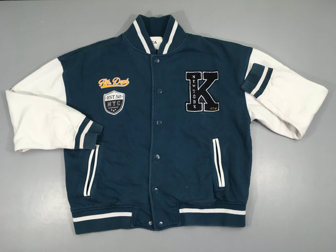 Sweat à pression bleu K, moins cher chez Petit Kiwi