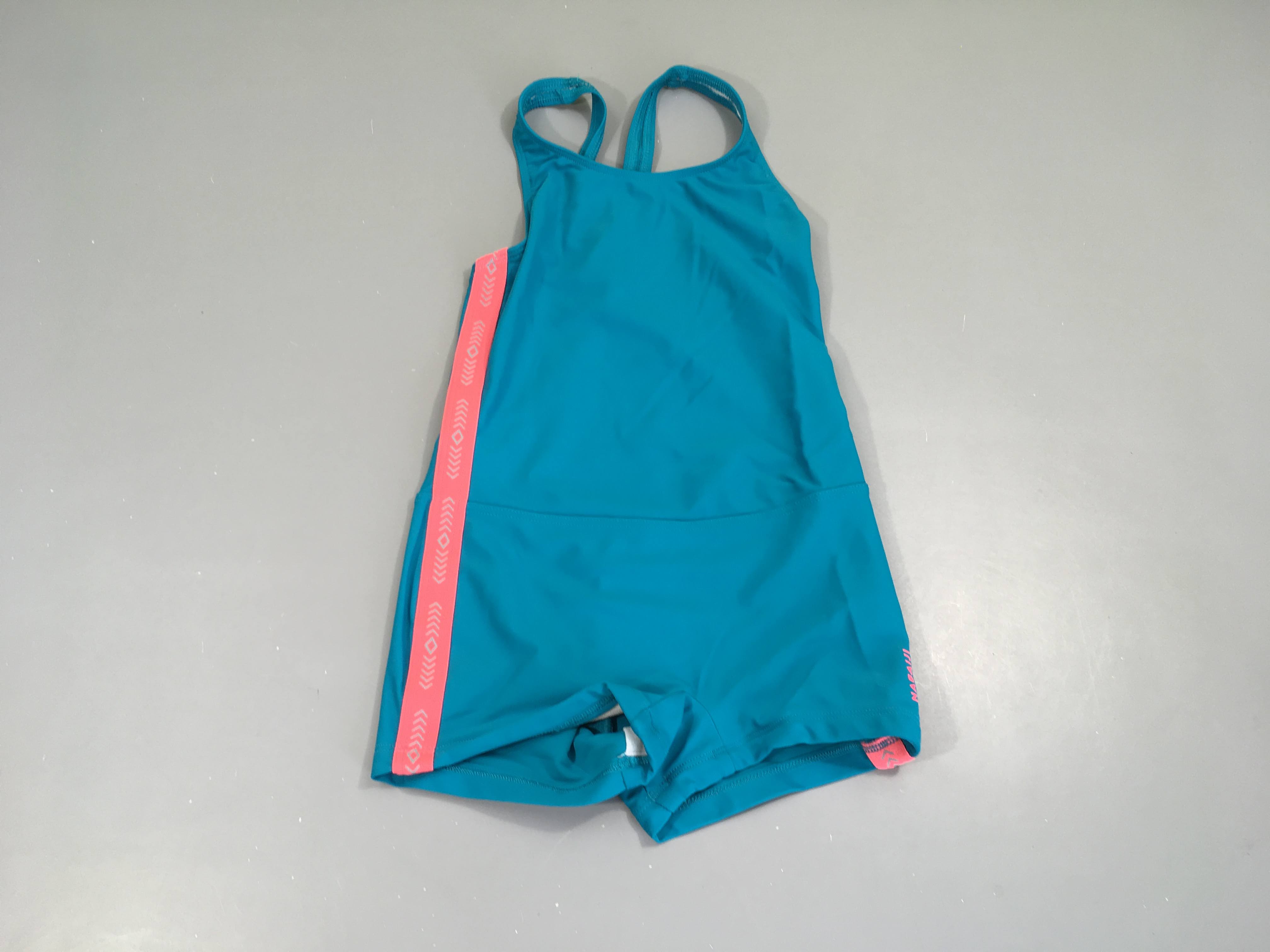 Maillot bleu bandes roses lat-Nabaiji