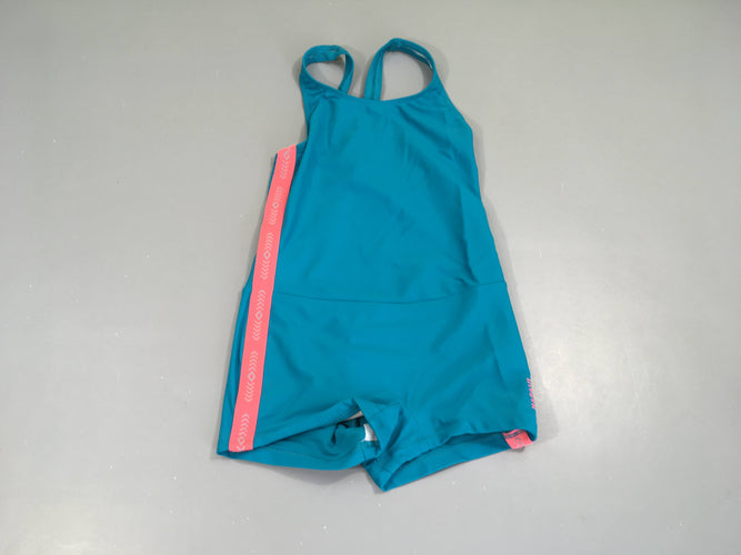 Maillot bleu bandes roses lat-Nabaiji, moins cher chez Petit Kiwi