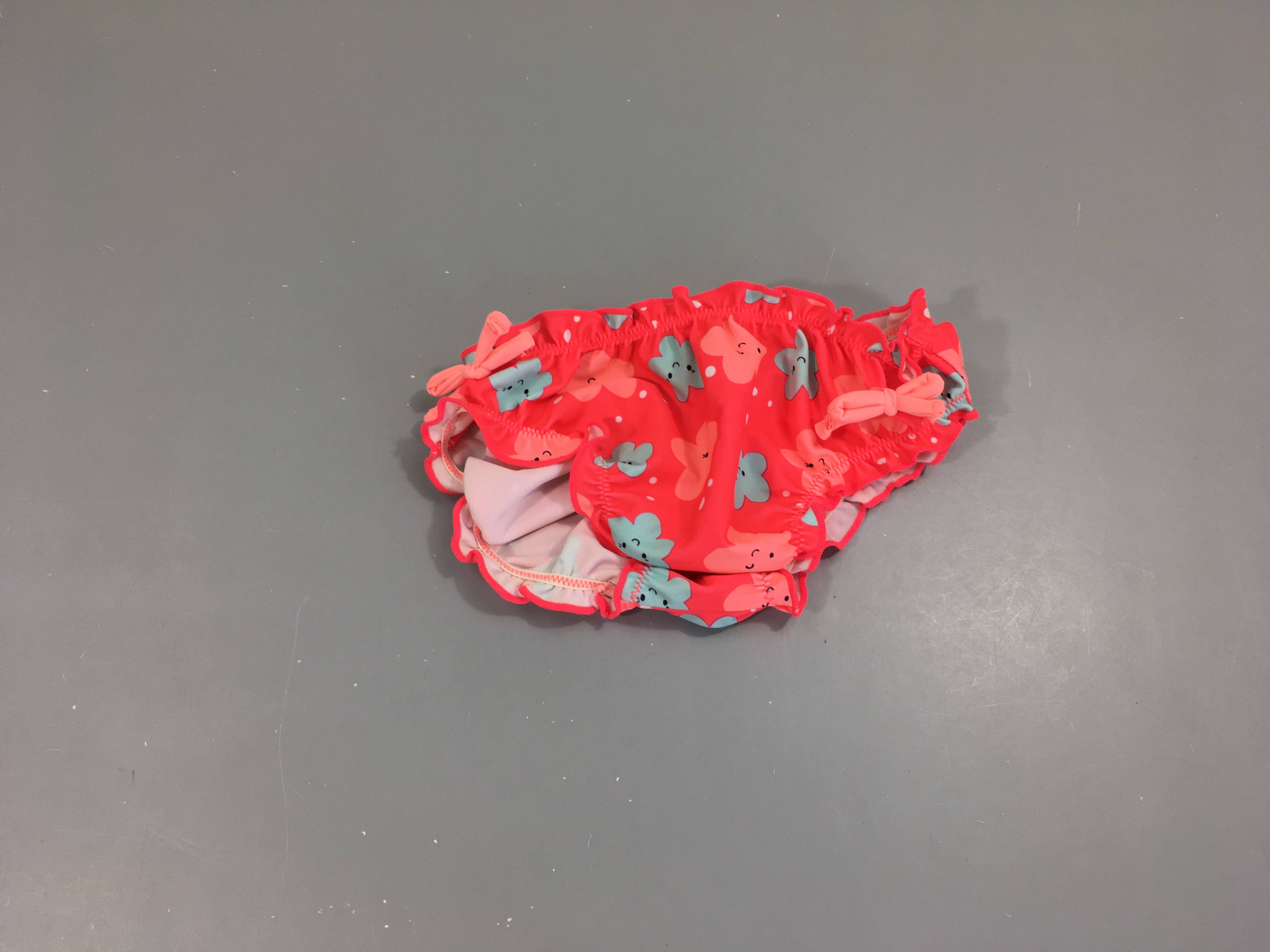 Maillot culotte rose fleurs