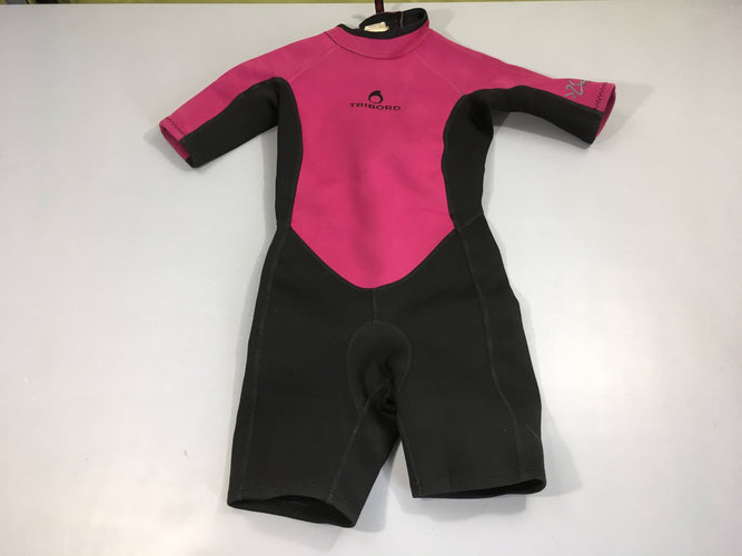 Combinaison Néoprène noire-rose foncé Tribord, moins cher chez Petit Kiwi