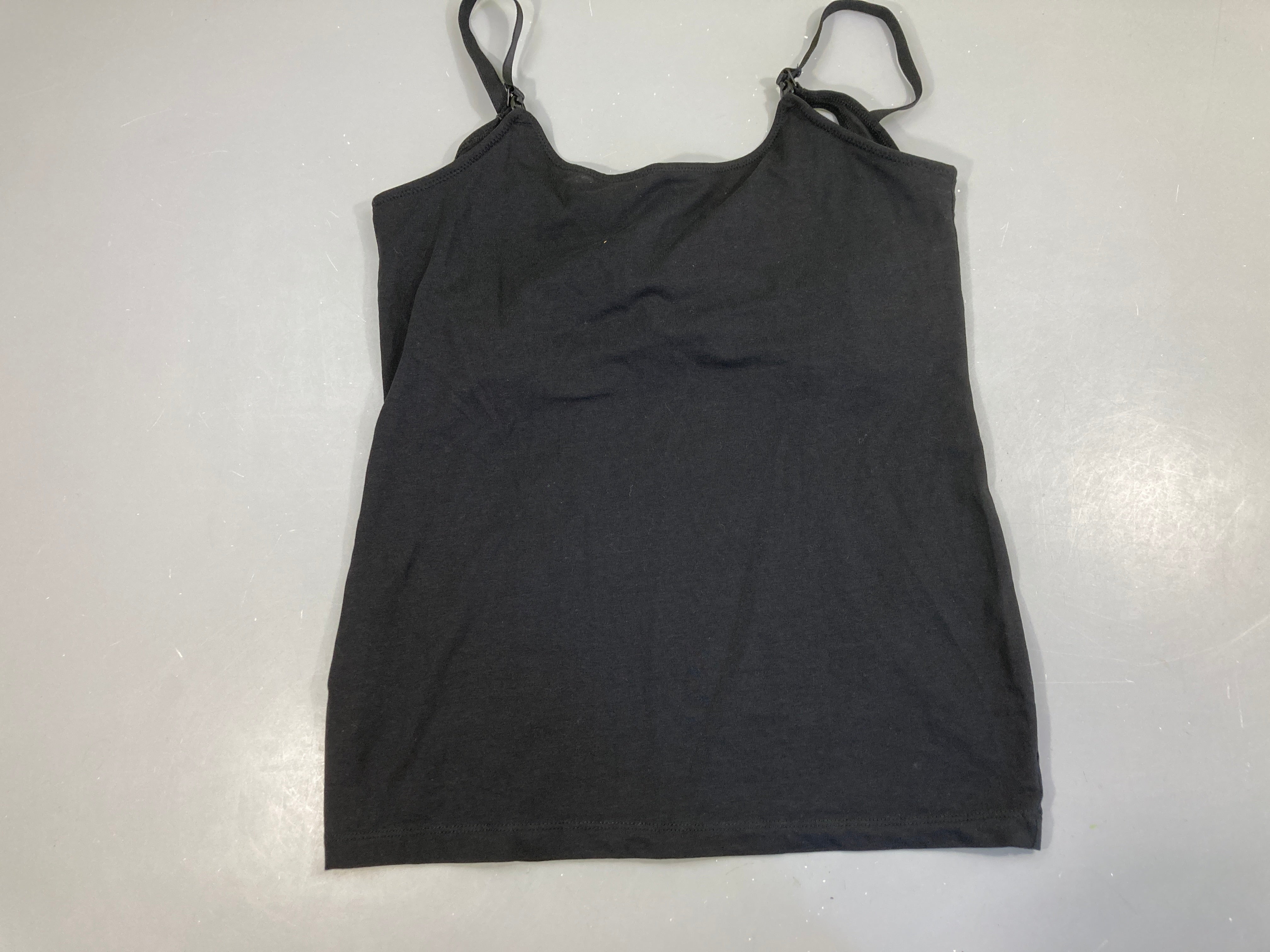 Top allaitement noir, brassière intégrée