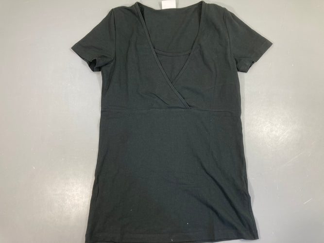 T-shirt m.c d'allaitement noir, moins cher chez Petit Kiwi
