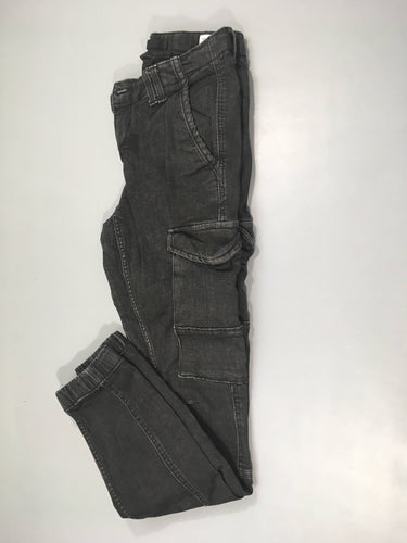 Pantalon cargo en jen doublé Slim anthracite, moins cher chez Petit Kiwi