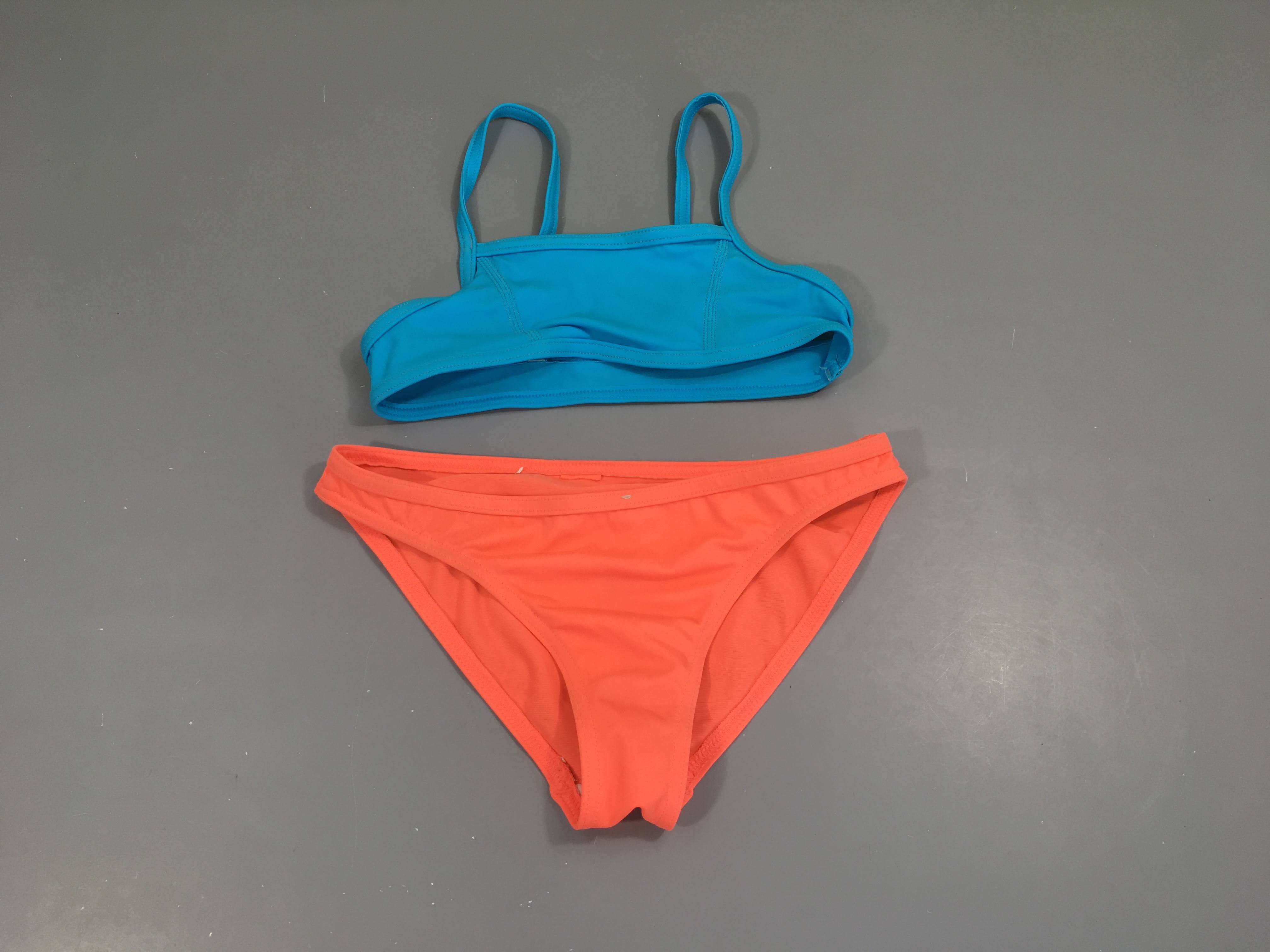 Bikini corail-bleu