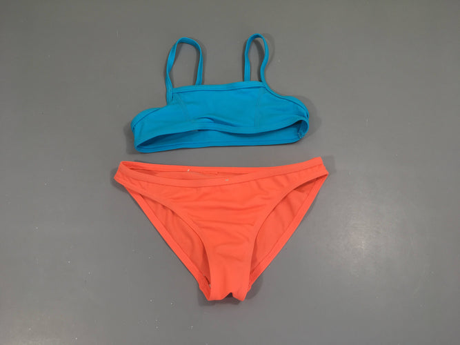 Bikini corail-bleu, moins cher chez Petit Kiwi