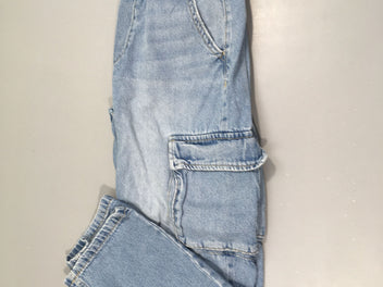 Jeans cargo taille élastique