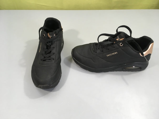 Baskets noires Skechers Uno Shimmer Away, moins cher chez Petit Kiwi