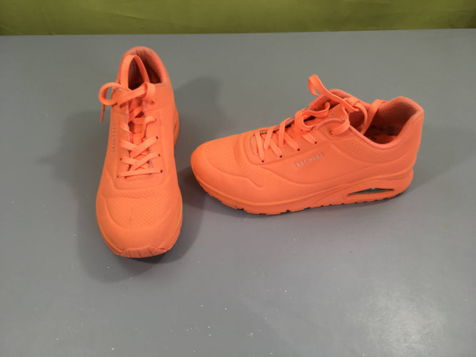 Baskets orangées Skechers Uno Shimmer Away, moins cher chez Petit Kiwi