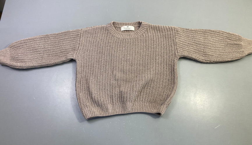 Pull m.l beige chiné pailleté, moins cher chez Petit Kiwi