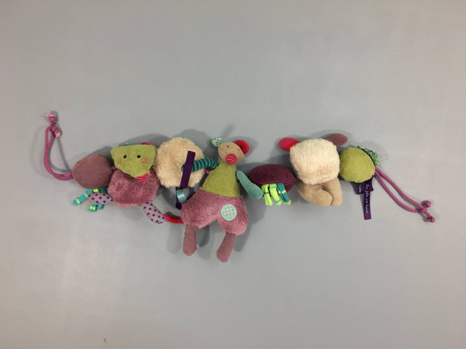 Boulier de berceau Moulin Roty. Animaux Les jolis pas beaux ..., moins cher chez Petit Kiwi