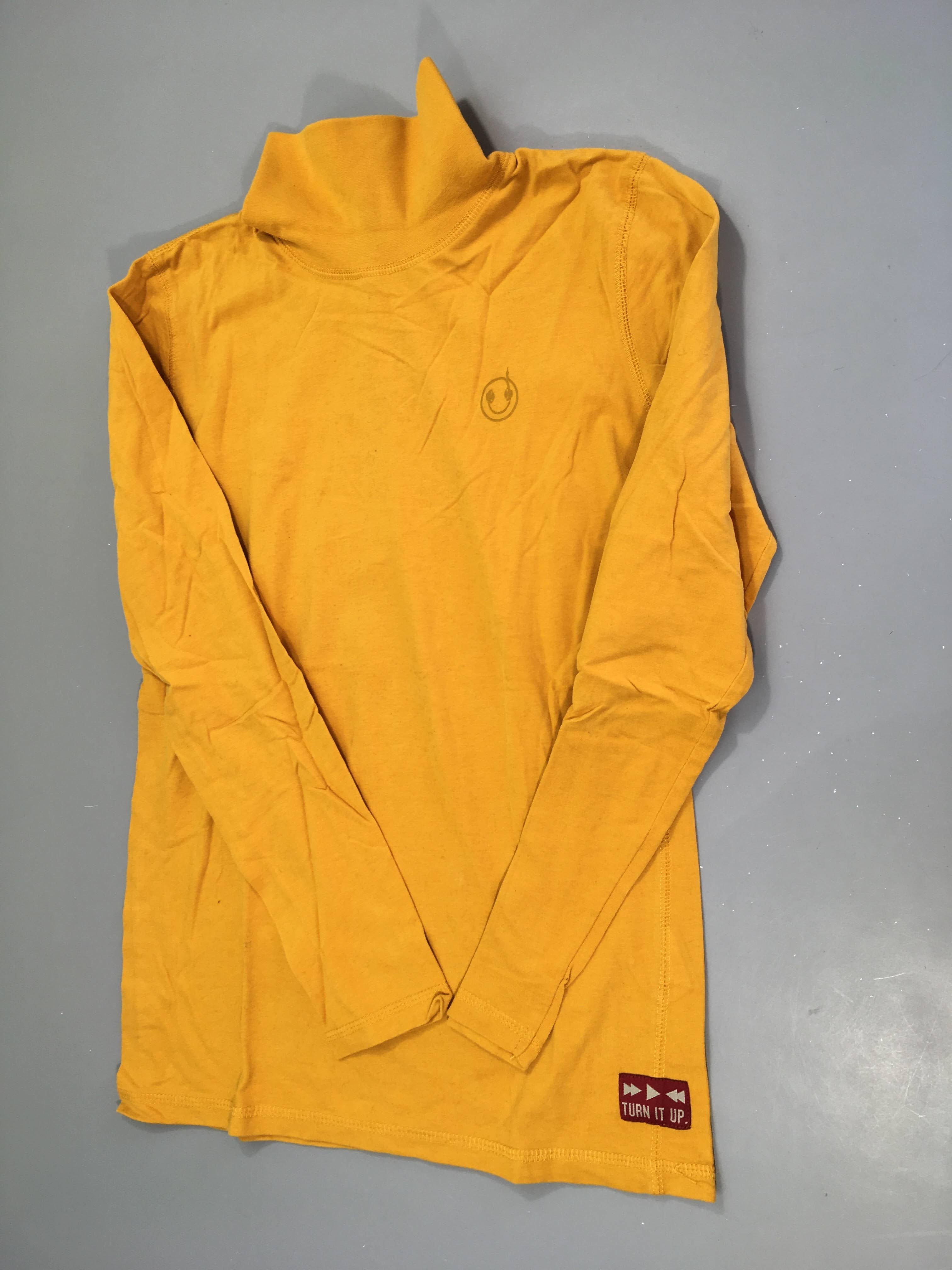 T-shirt m.l moutarde col roulé