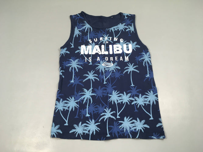 T-shirt s.m bleu foncé palmier Malibu, moins cher chez Petit Kiwi