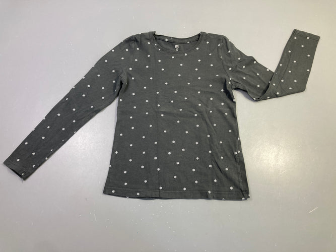 T-shirt m.l gris foncé fleurs blanches, moins cher chez Petit Kiwi