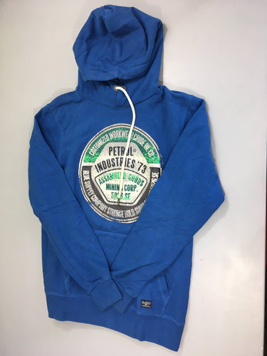 Sweat à capuche bleu Petrol, moins cher chez Petit Kiwi