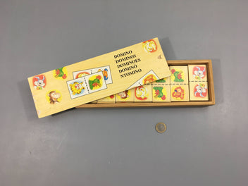 Puzzle bois chiffres - manque couvercle de la boite