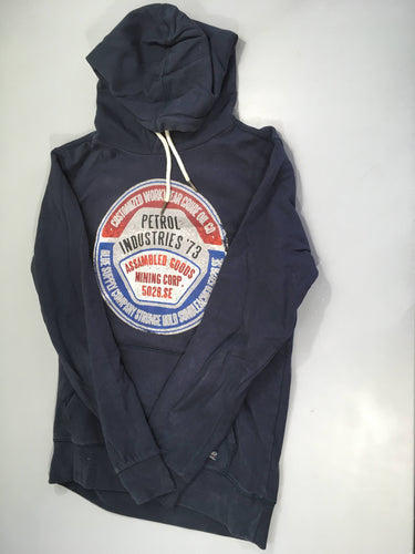 Sweat à capuche bleu foncé Petrol, moins cher chez Petit Kiwi