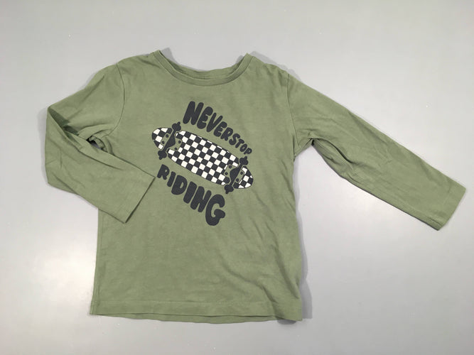 T-shirt m.l kaki skate neverstop, moins cher chez Petit Kiwi
