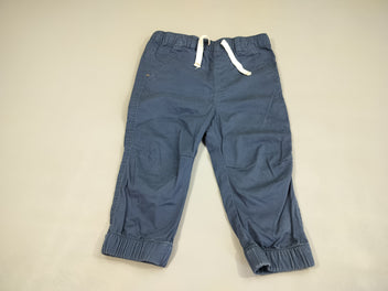 Pantalon bleu taille et chevilles élastiques