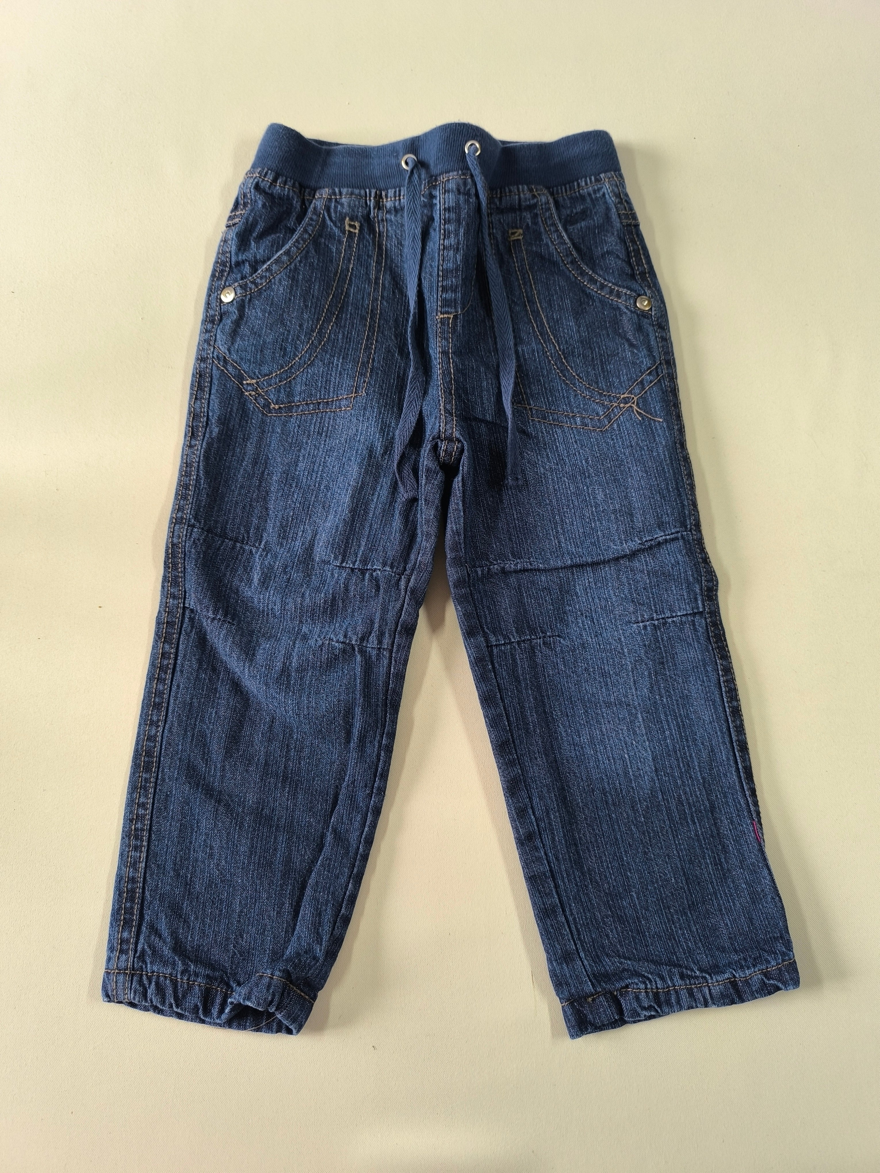 Jeans bleu taille élastique