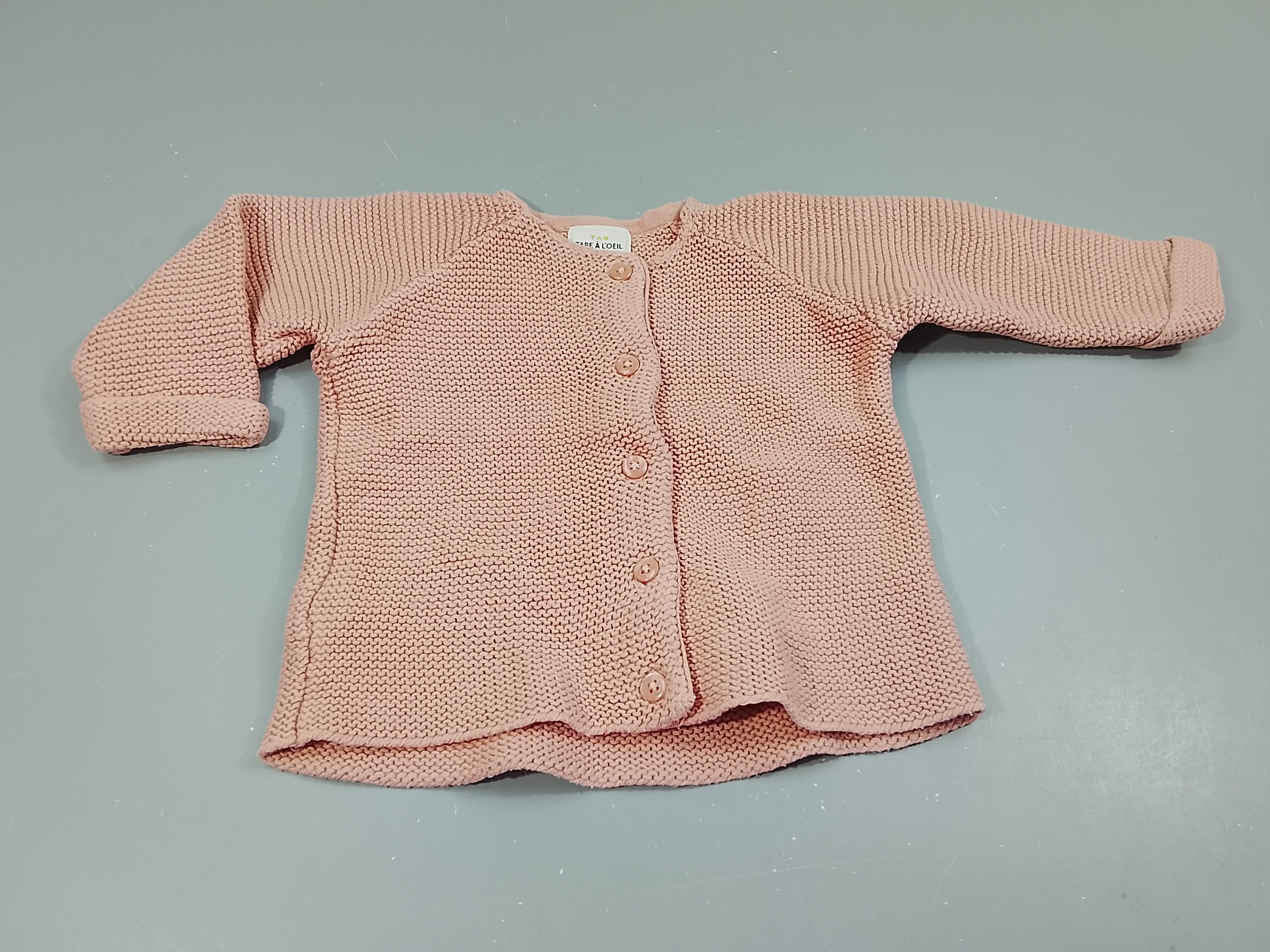 Gilet tricot rose