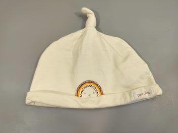 Bonnet  jersey blanc, hérisson