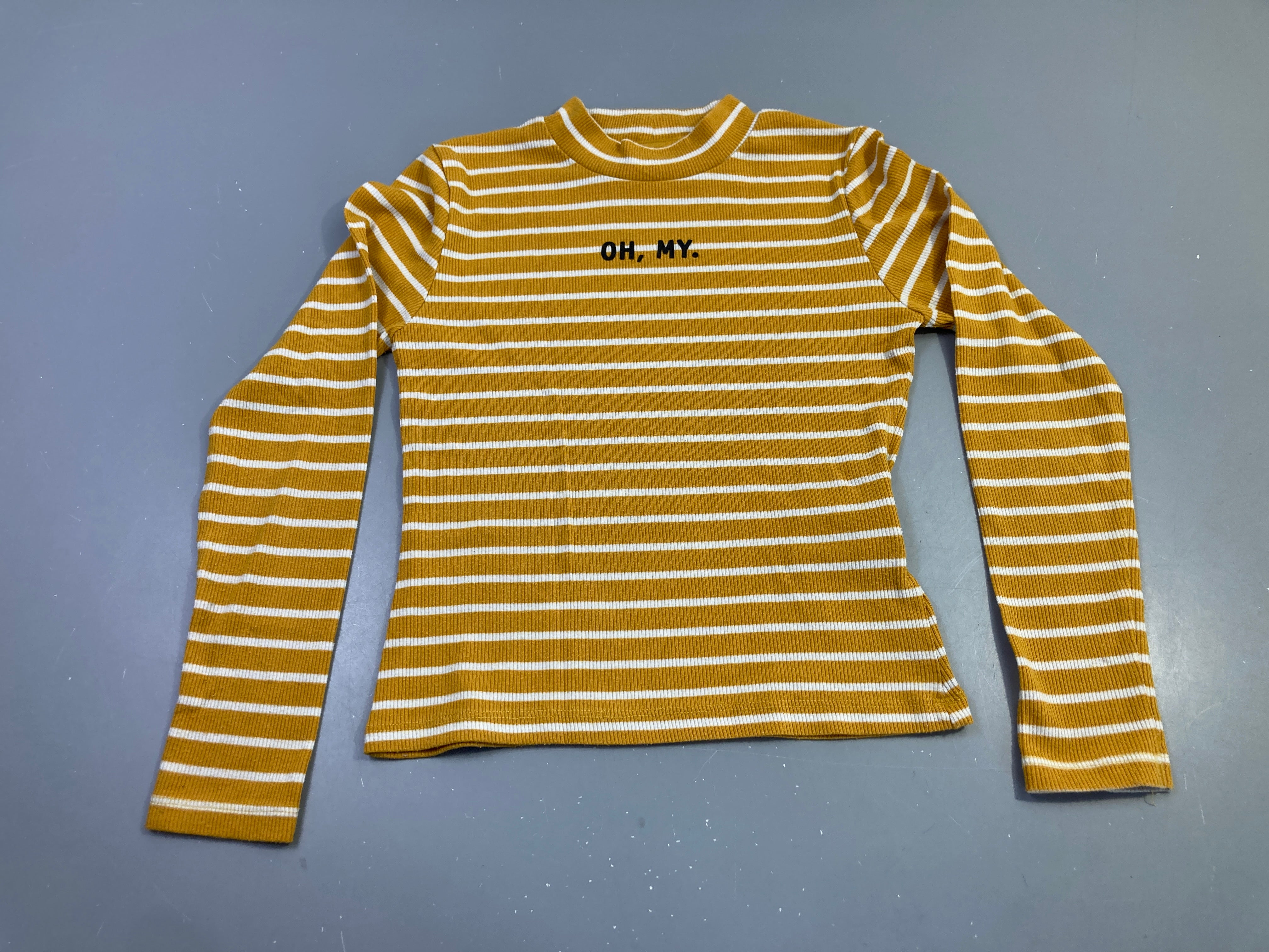 T-shirt m.l moutarde rayé oh my bouloché