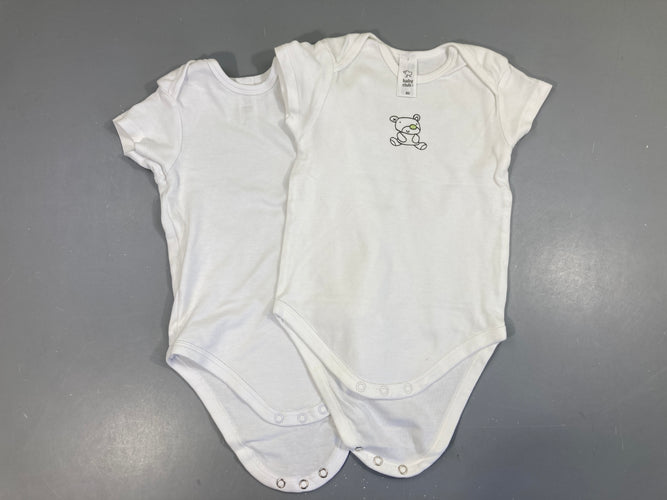 2 Bodies m.c blanc ourson, moins cher chez Petit Kiwi