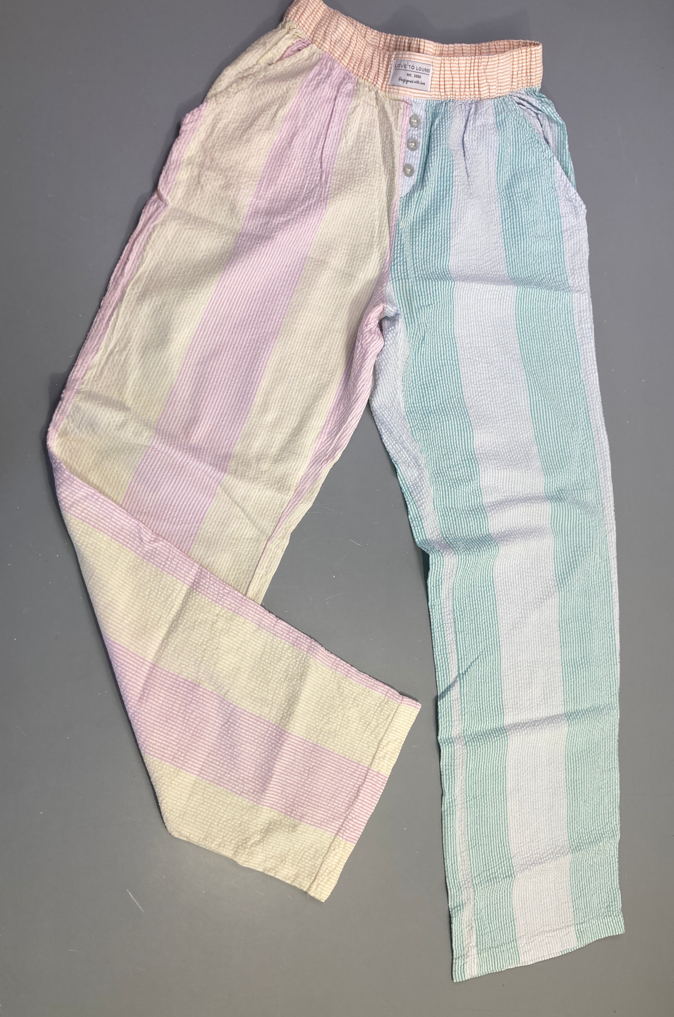 Pantalon pyjama ligné pastel