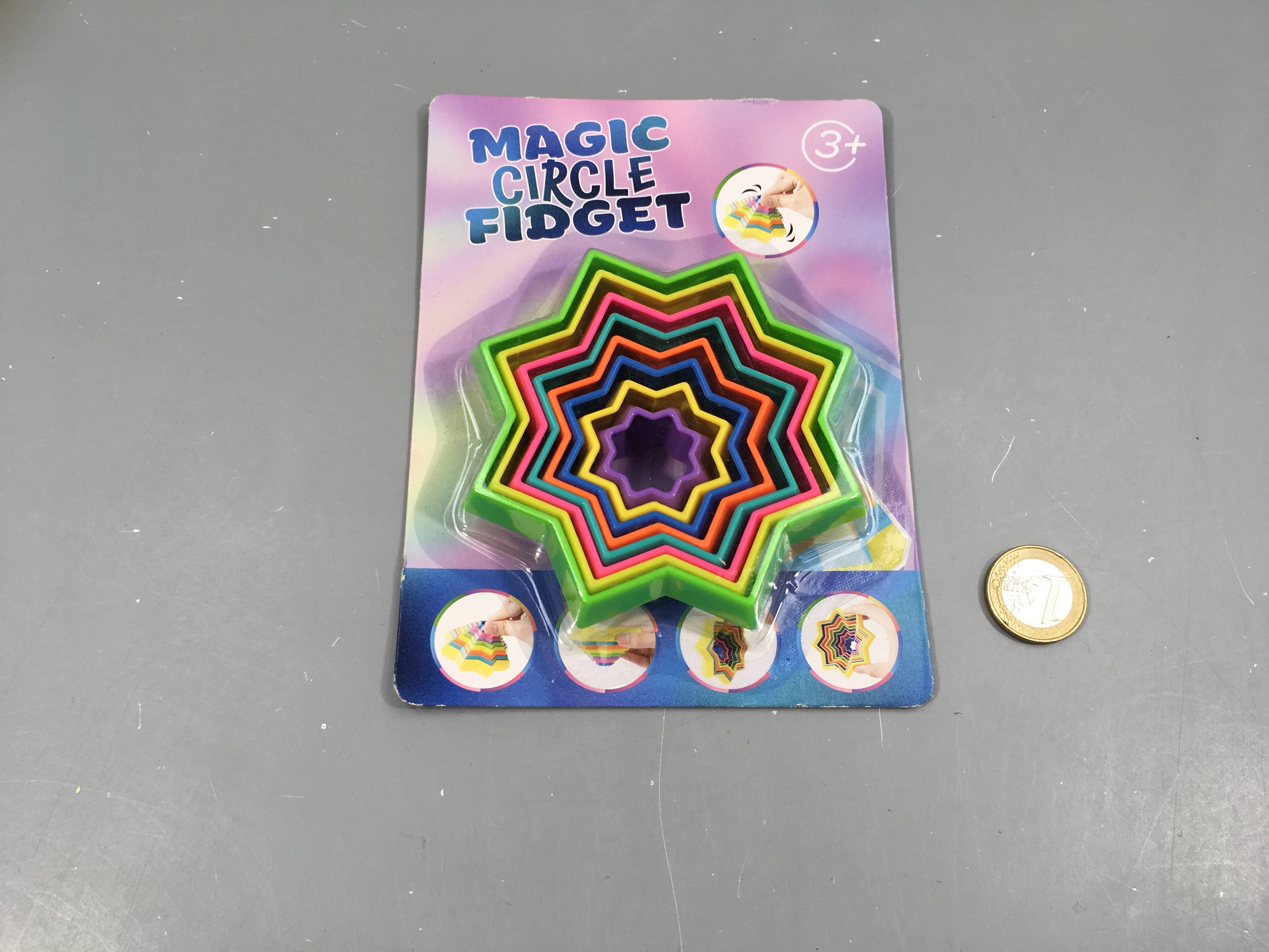 Neuf-Magic circle fidget, mauve/jaune... +3a