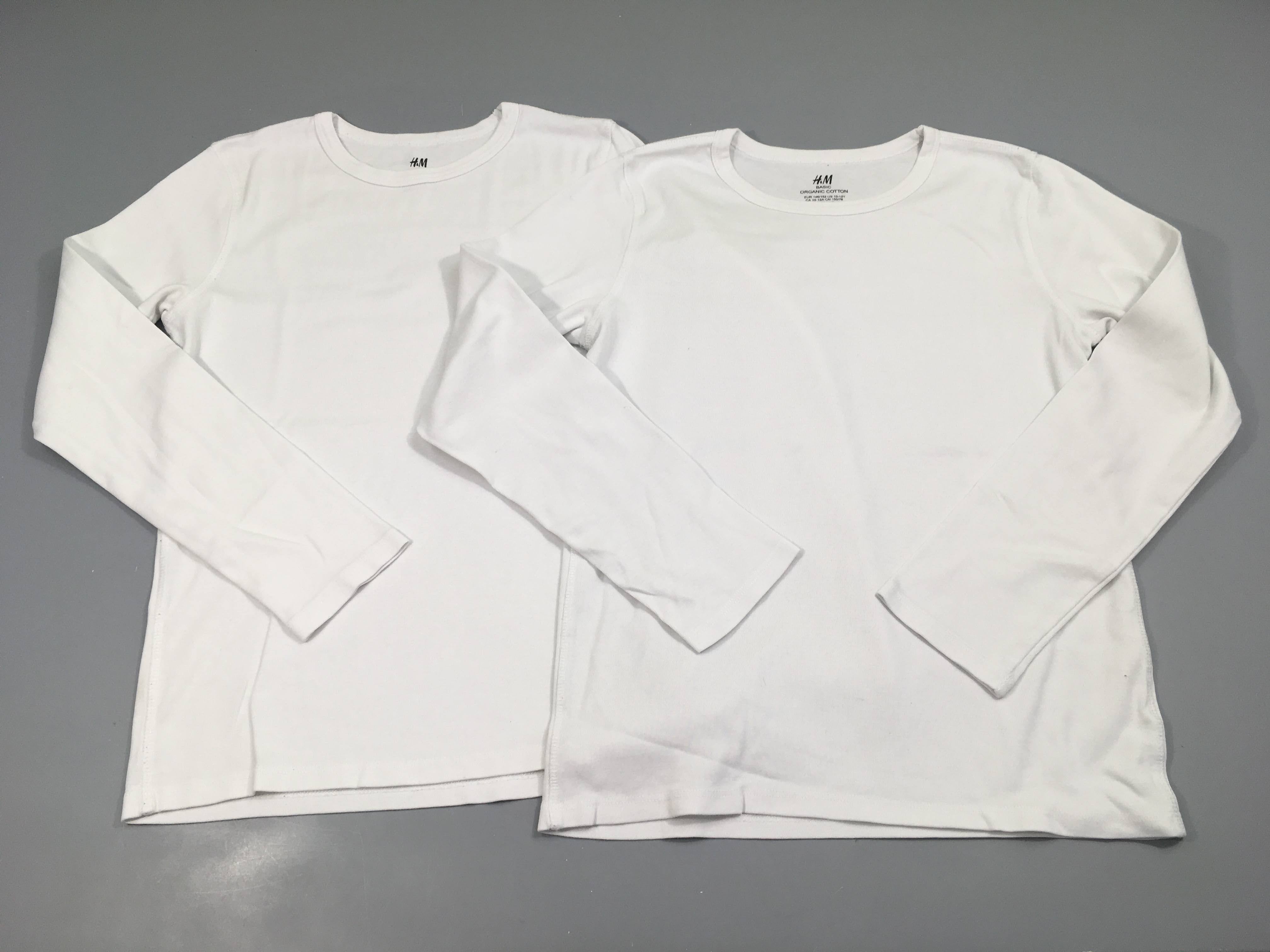 2 T-shirt m.l blancs