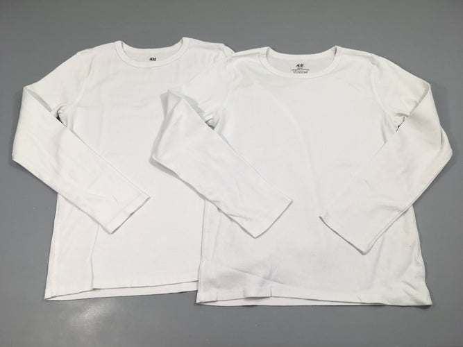 2 T-shirt m.l blancs, moins cher chez Petit Kiwi