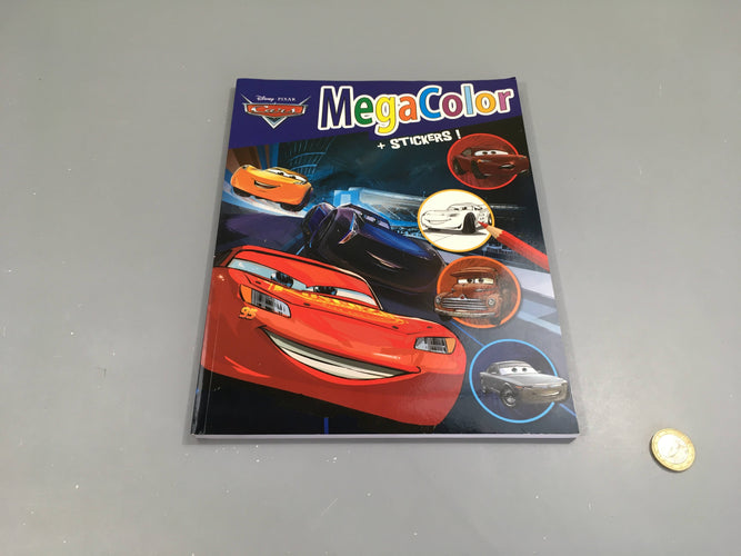 Megacolor Cars + stickers!, moins cher chez Petit Kiwi