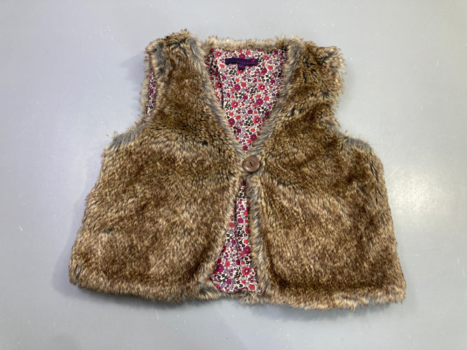 Gilet s.m fourrure marron, moins cher chez Petit Kiwi